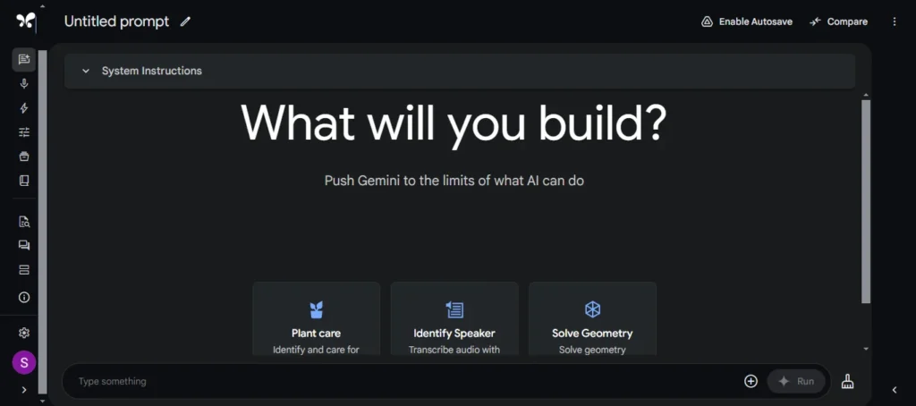 Logging into Google AI Studio
