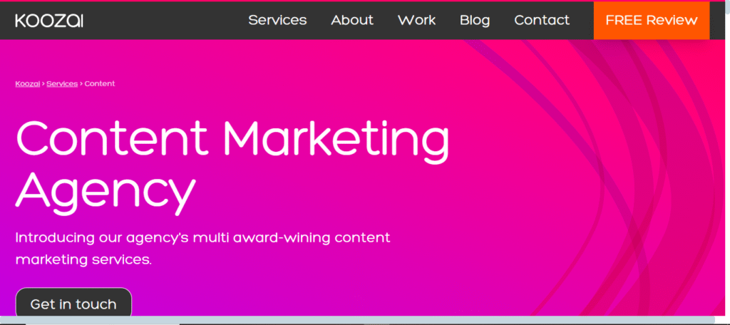 Koozai, an established SEO content marketing agency in London